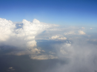 Background of the beautiful blue sky and clouds
