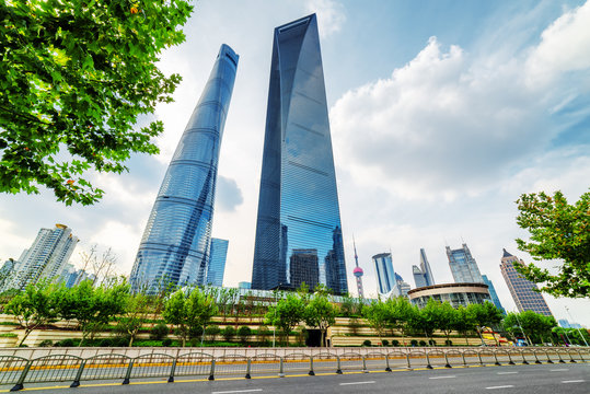 The Shanghai Tower and the Shanghai World Financial Center