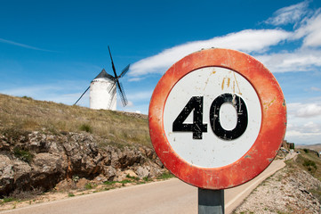 Speed Limit at the windmills of Don Quixote