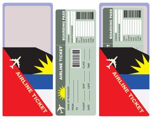 Flight with an envelope for Antigua and Barbuda