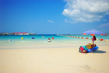 Poster Im Rahmen View of thailand beach, Koh Lan, Pattaya © tj_armer