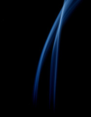 Obraz premium blue smoke on isolated black