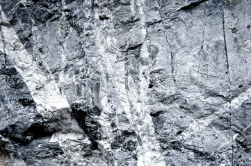 Granite stone texture grunge scratched wall background rough. Abstract construction concrete stone wall. Mountain rock or volcano stone. Cool and chic adventure wallpaper. Close up.