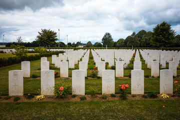 Omaha Beach,Normandy, France.- August 9: American War Cemetery o