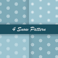 Four Snow pattern with blue tone