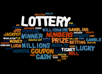 Lottery, word cloud concept 3