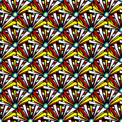 graffiti colored polygons seamless pattern
