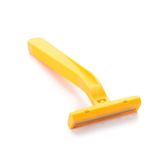 Disposable shaving razor isolated on white