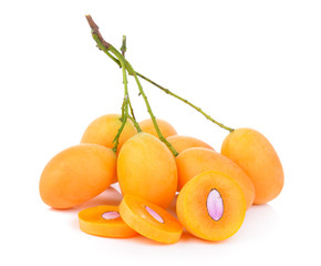 Sweet Marian plum thai fruit isolated on white background