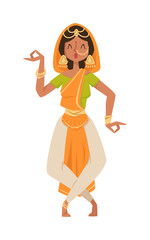Fototapeta premium Indian dancer bollywood traditional party culture vector. 