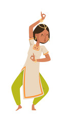 Indian dancer bollywood traditional party culture vector. 