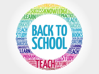 Back to School word cloud, education concept