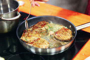 Cooking.