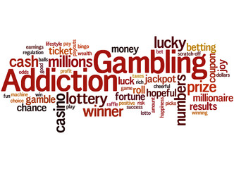 Gambling Addiction, word cloud concept 10