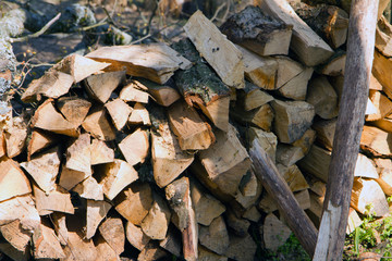 Firewood closeup