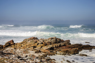 Beautiful seaside scenery and blue sky 