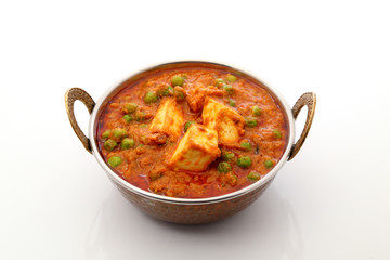 Mutter Paneer , Indian Dish Cottage cheese and Peas immersed in