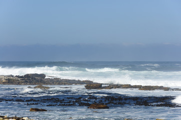 Beautiful seaside scenery and blue sky 