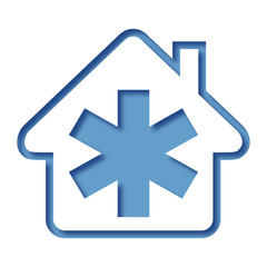 Obraz premium Logo maison et ambulance.
