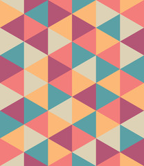 Vector modern seamless colorful geometry triangle pattern, color abstract geometric background, pillow multicolored print, retro texture, hipster fashion design