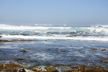 Beautiful seaside scenery and blue sky 