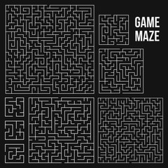 Vector Maze. Labyrinth with Entry and Exit.