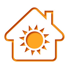 Logo maison et chauffage.