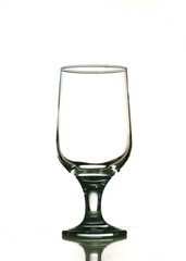 tulip shape glass with shadow