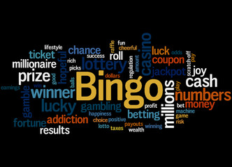 Bingo, word cloud concept 8