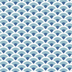 Digital Paper for Scrapbook Blue River Wave Pattern seamless