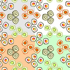 Fototapeta premium Seamless Background of sushi roll