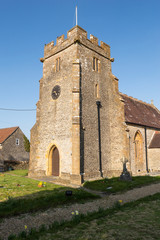 Fototapeta na wymiar The Church of Saint James the Great Longburton Tower