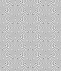 Monochrome illusory abstract geometric seamless pattern 3d