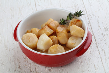 Roasted scallops