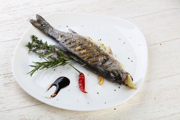 Grilled seabass