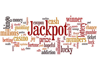 Obraz premium Jackpot, word cloud concept 8