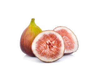 Fresh figs isolated on white background