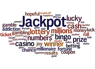 Obraz premium Jackpot, word cloud concept 9