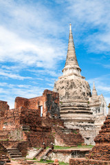 Fototapeta na wymiar Wat Phra Si Sanphet, Ayutthaya Historical Park, Thailand