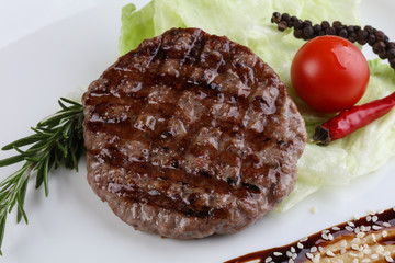 Grilled burger cutlet
