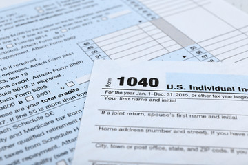 Fototapeta premium 1040 Income Tax Form, close up