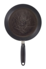 Broken old pan isolated