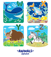 Fototapeta premium Animals alphabet or ABC.