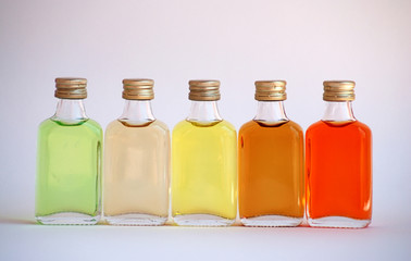 Colored bottles