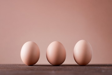 Easter eggs on the table