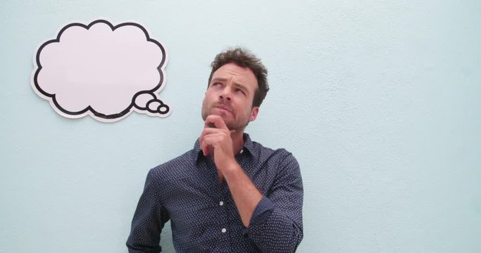 Young man having an idea