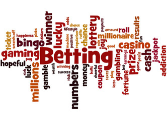 Betting, word cloud concept 7