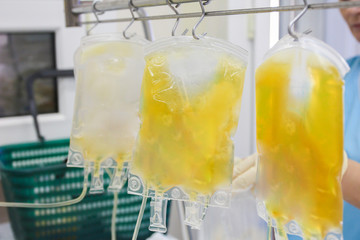 plasma package with this blood group. They are used in operations and vital blood replacement