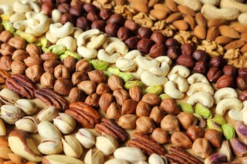Varieties of nuts.
