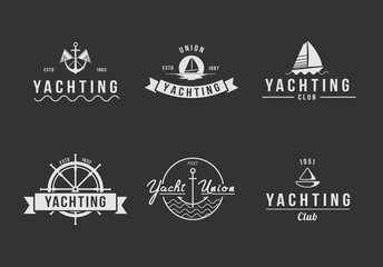 Black and white logo set